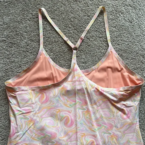 Outdoor Voices Exercise Dress Women’s Large - Pastel Marble/Colorful Swirl -RARE - Picture 10 of 15